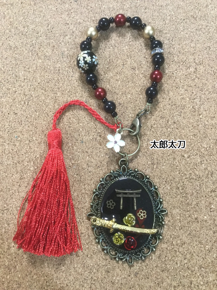 刀剣バッグチャーム@三条+源氏+小烏丸+太郎