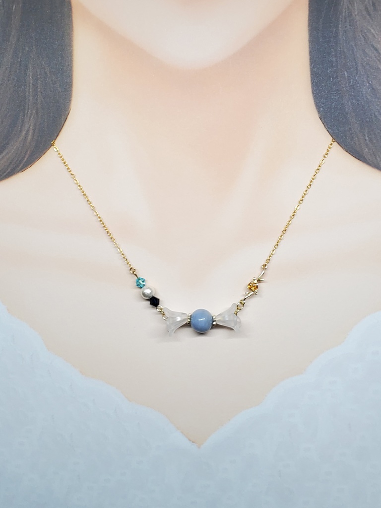 LoR/LC天然石キャンディネックレス