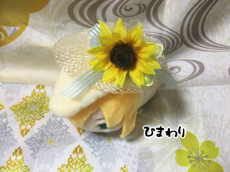 もち用麦わら帽子 花