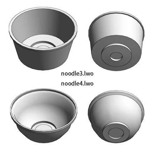 3D素材「カップ麺セット」