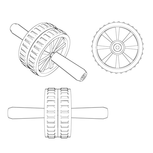 3D素材「腹筋ローラー」