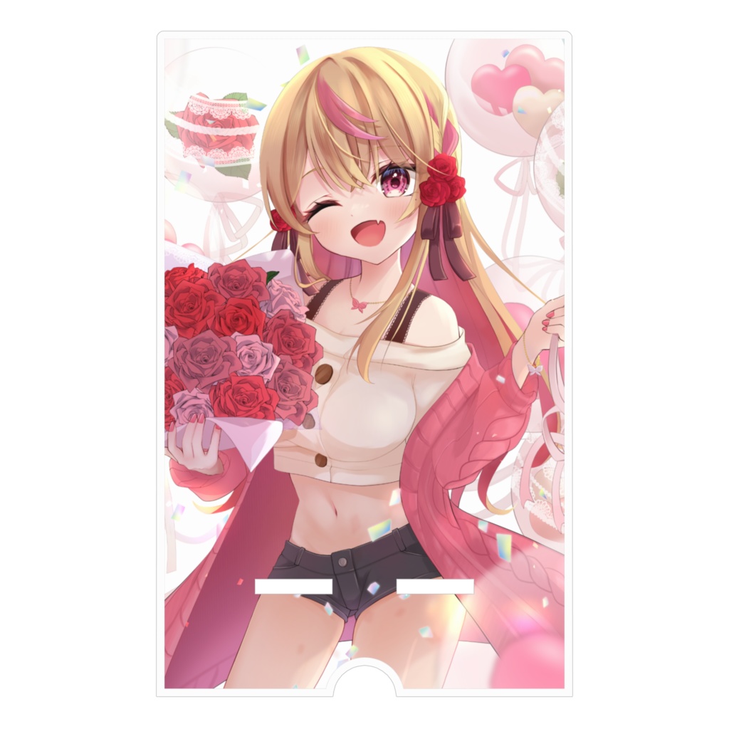 2023火叫ミオ誕生日イラスト_アクリルスマホスタンド