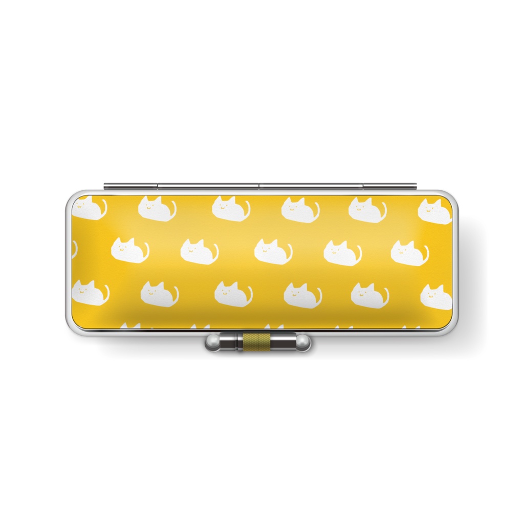 ネコちゃん 印鑑ケース オレンジ