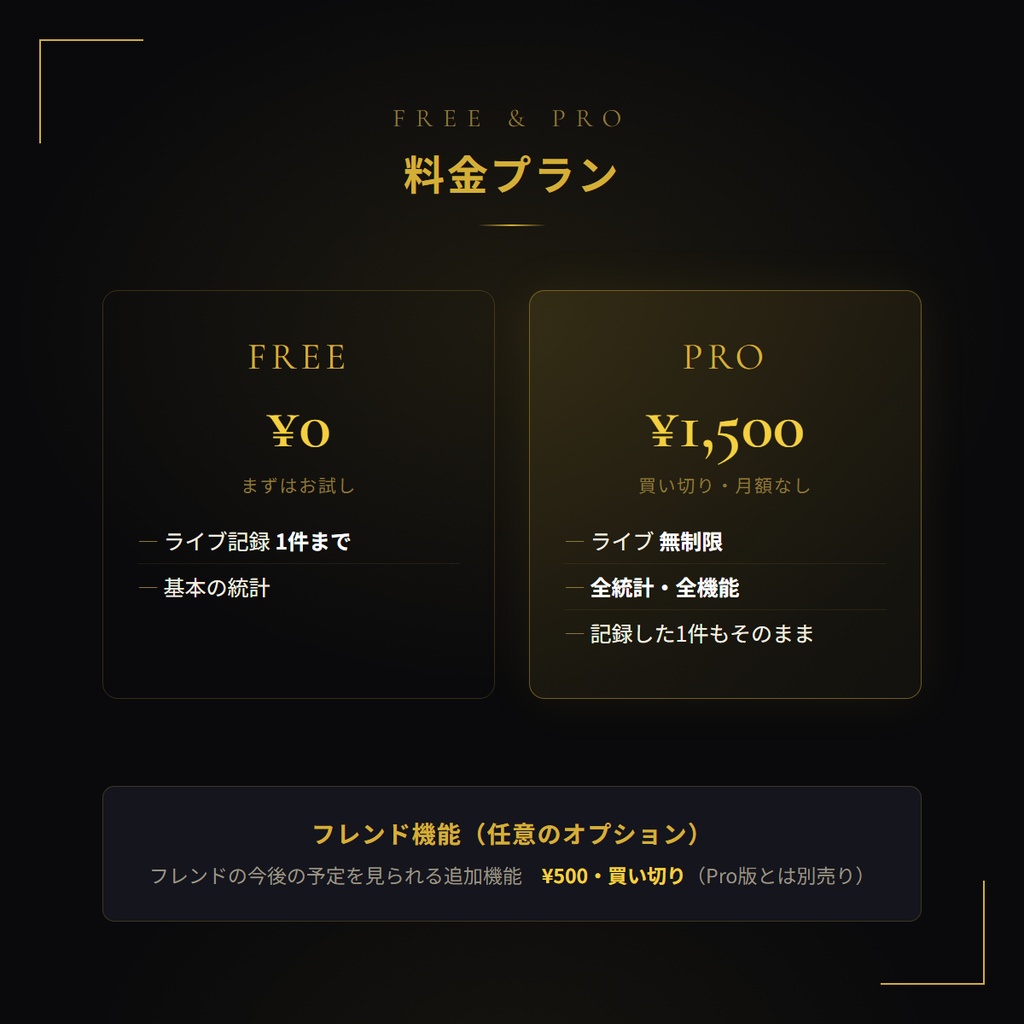 StageLog | 出演ライブ記録アプリ(Pro版ライセンス)