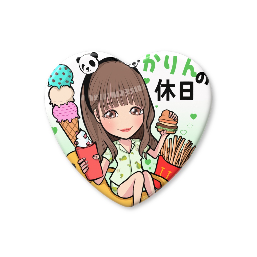 かりんの休日缶バッジ