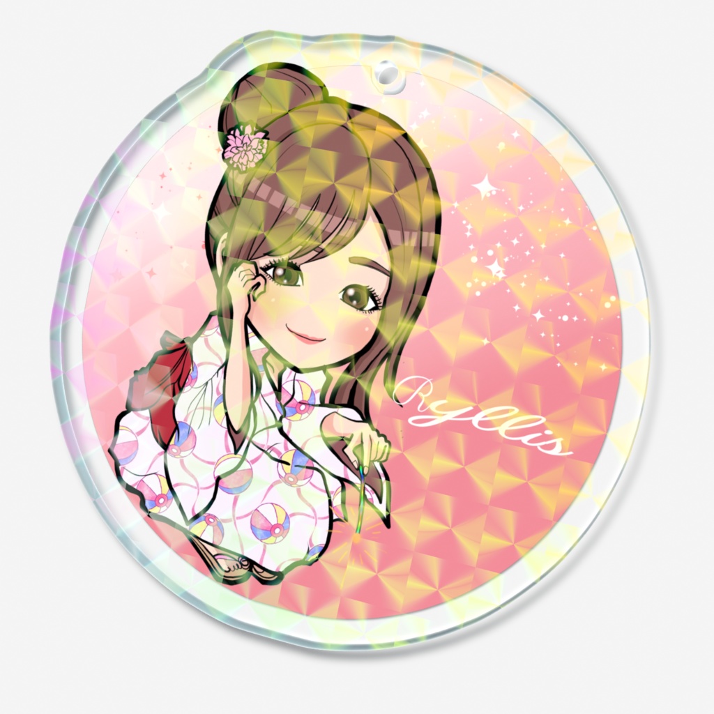 花うた記念アートグッズ りりすアクリルキーホルダー50x50mm