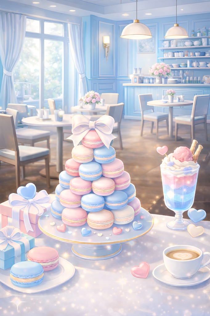 ホワイトデー背景素材5点セット(縦型)