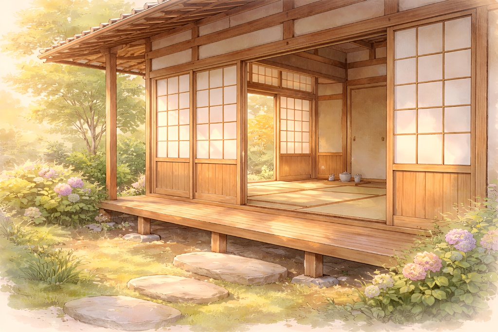 和風背景素材集｜古民家・和室・庭・四季セット（JPEG／横画面／10枚）