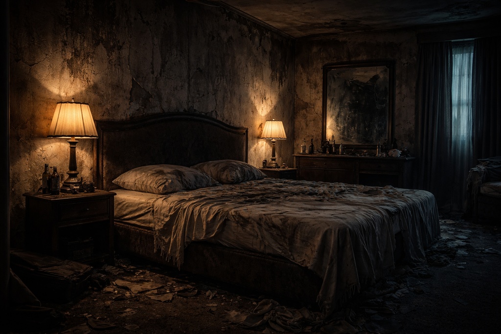 廃墟・ダーク背景「横型」素材セット（PNG＋JPG／高解像度／商用利用OK）