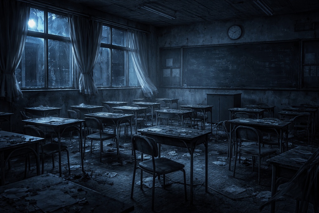 廃墟・ダーク背景「横型」素材セット(PNG+JPG/高解像度/商用利用OK)