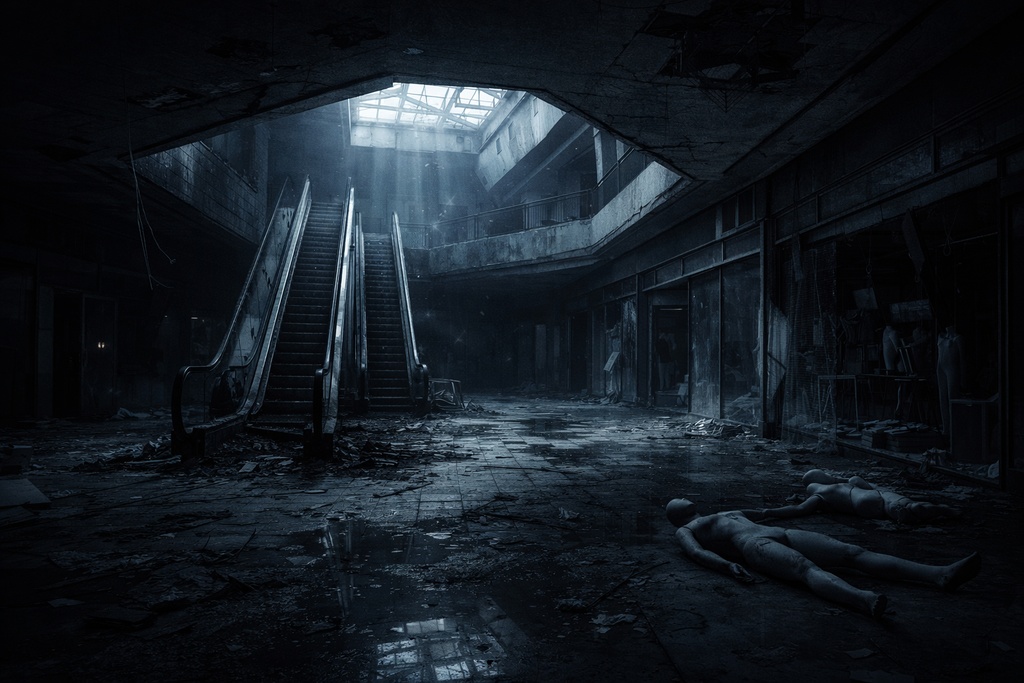 廃墟・ダーク背景「横型」素材セット(PNG+JPG/高解像度/商用利用OK)