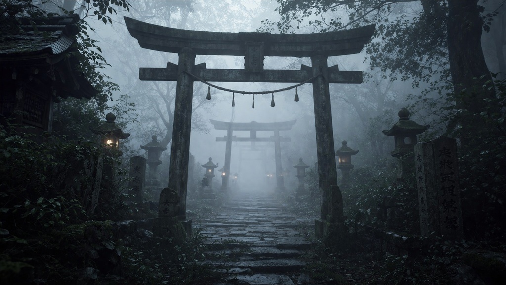 廃墟・ダーク背景「横型」素材セット(PNG+JPG/高解像度/商用利用OK)