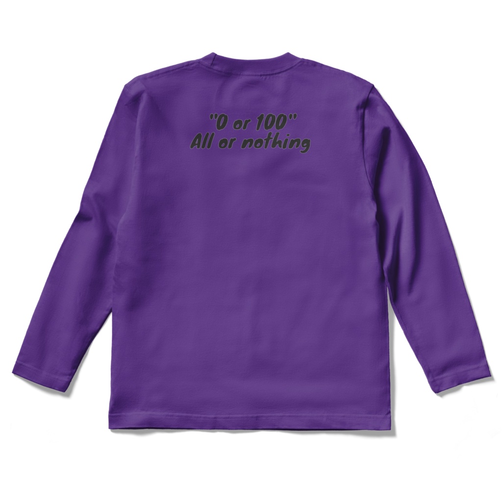 (パープル)クリケットマンガロングTシャツ-BATSMAN-バッツマン