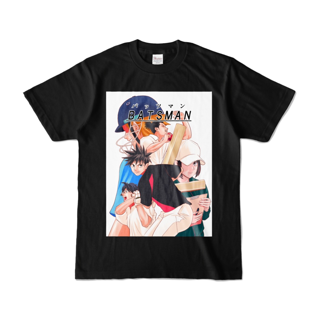 (ブラック)クリケットマンガTシャツ-BATSMAN-バッツマン