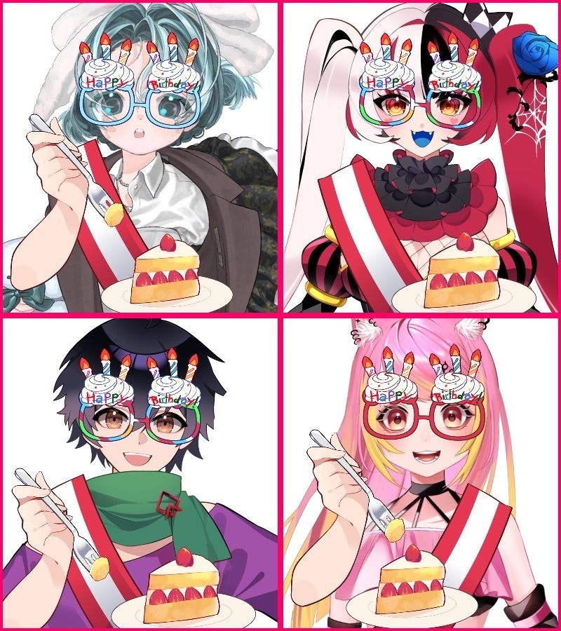 Vtuber素材_誕生日祝い_高画質+商用利用権