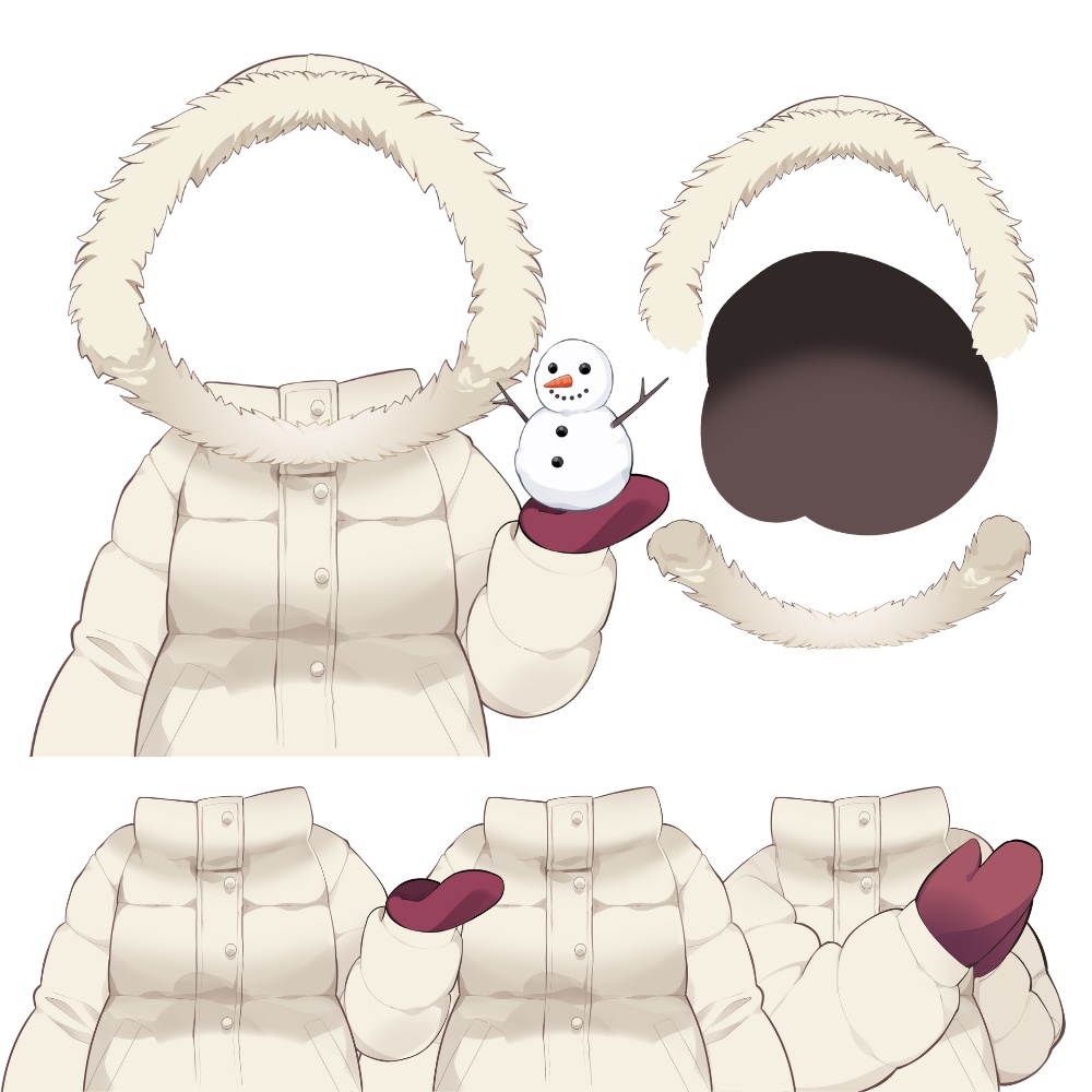 Vtuber素材_雪だるまをもつ_高画質+商用利用権