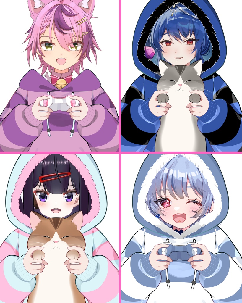 Vtuber素材_ジェラピケっぽい室内着_高画質+商用利用権