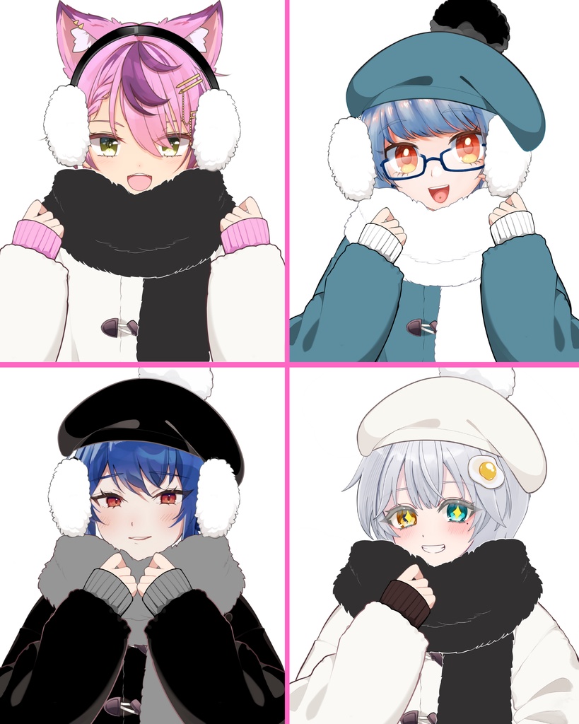 Vtuber素材_もこもこ上着冬衣装_高画質+商用利用権