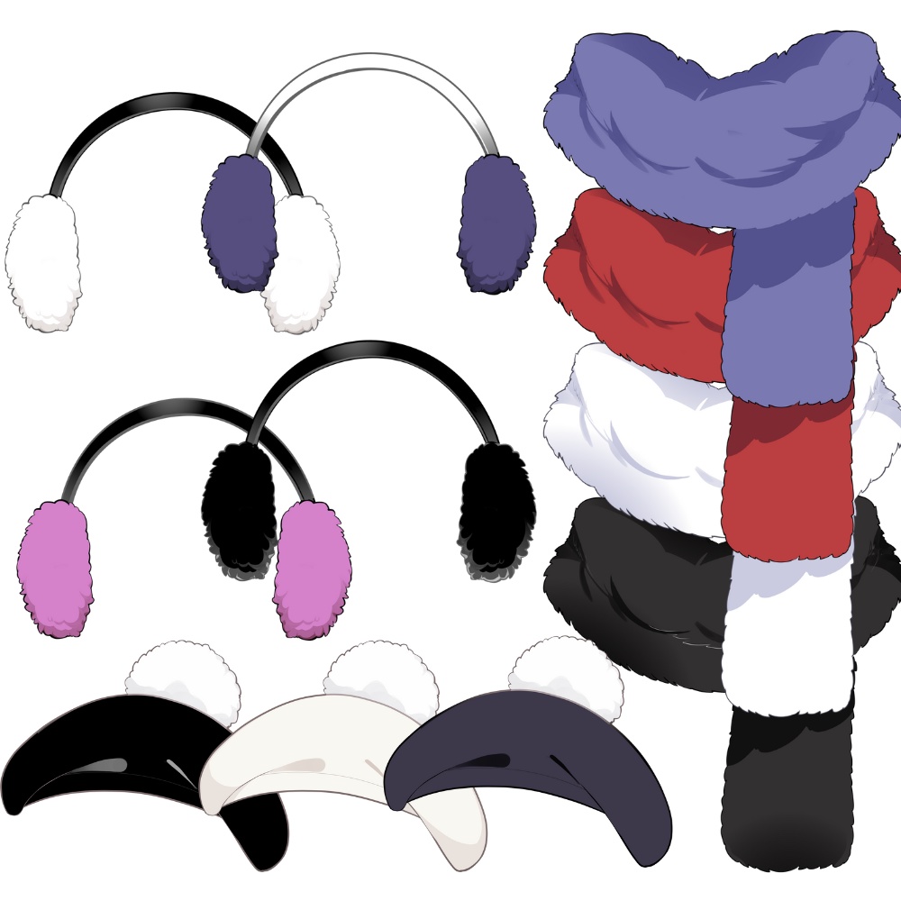 Vtuber素材_もこもこ上着冬衣装_高画質+商用利用権