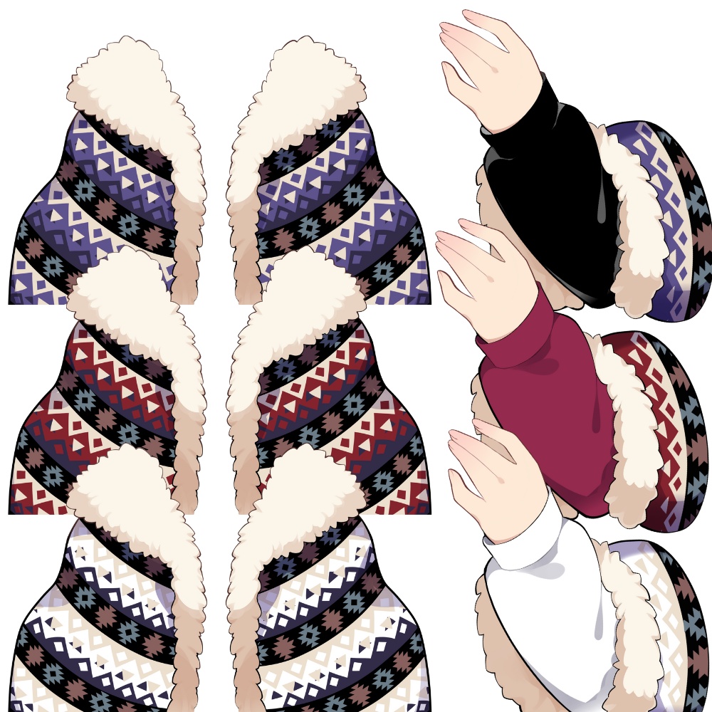 Vtuber素材_エスニックデザイン冬衣装_高画質+商用利用権