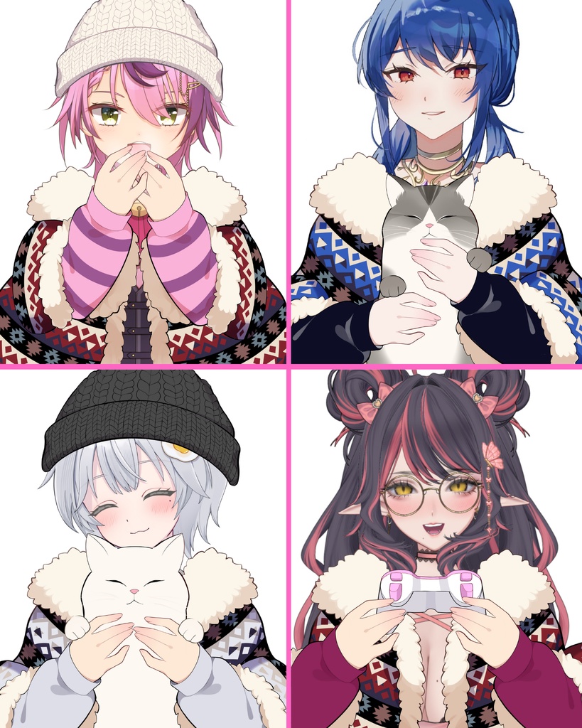 Vtuber素材_エスニックデザイン冬衣装_高画質+商用利用権