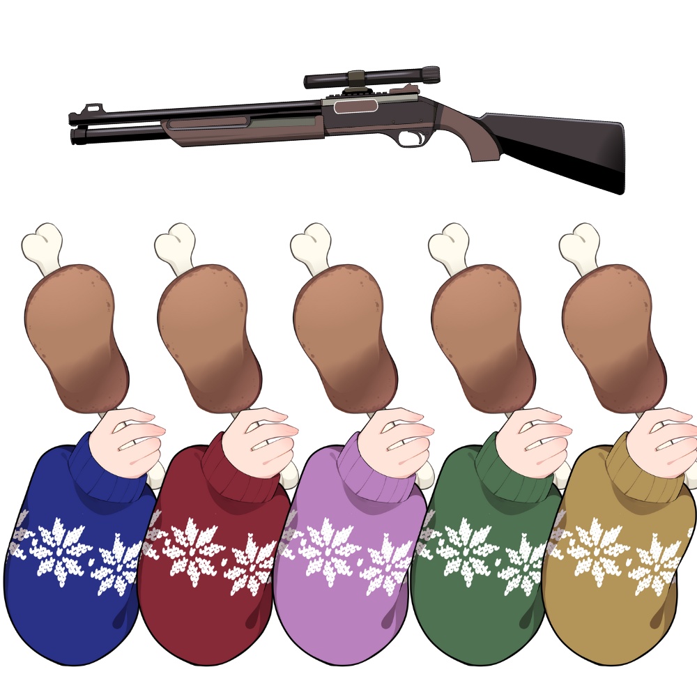 Vtuber素材_狩猟民族の構えエスニックデザイン_高画質+商用利用権