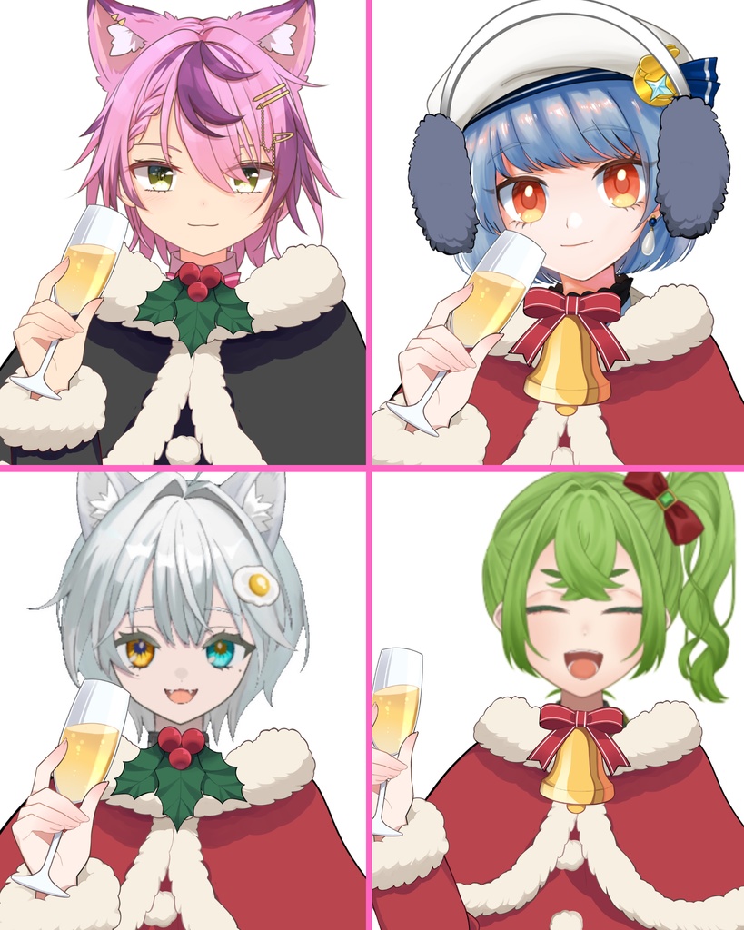 Vtuber素材_クリスマスガール冬衣装_高画質+商用利用権