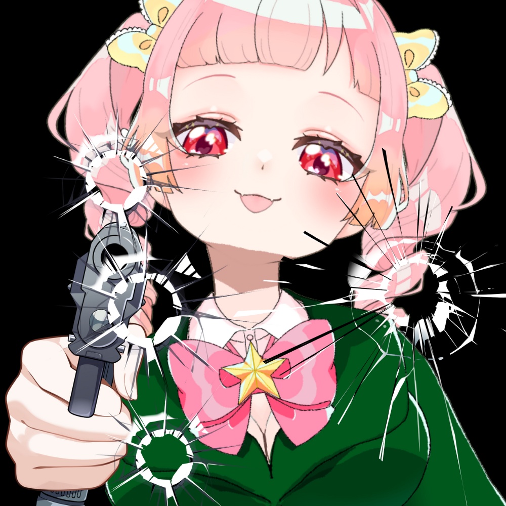 VTuber素材_拳銃でガラスをバキバキにわる素材_高画質+商用利用権