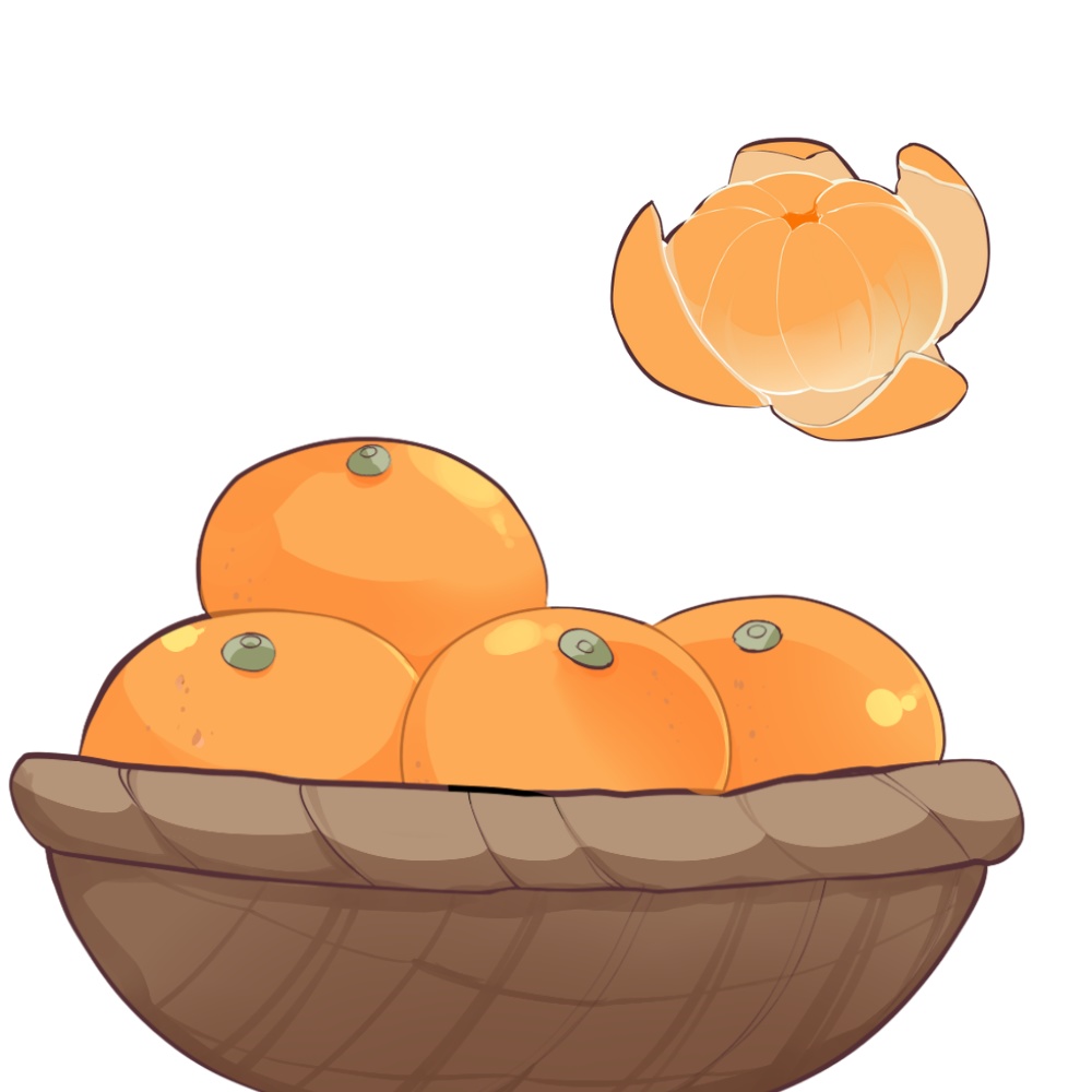 Vtuber素材_こたつでみかんを食べながらくつろぐ+猫+_高画質+商用利用権