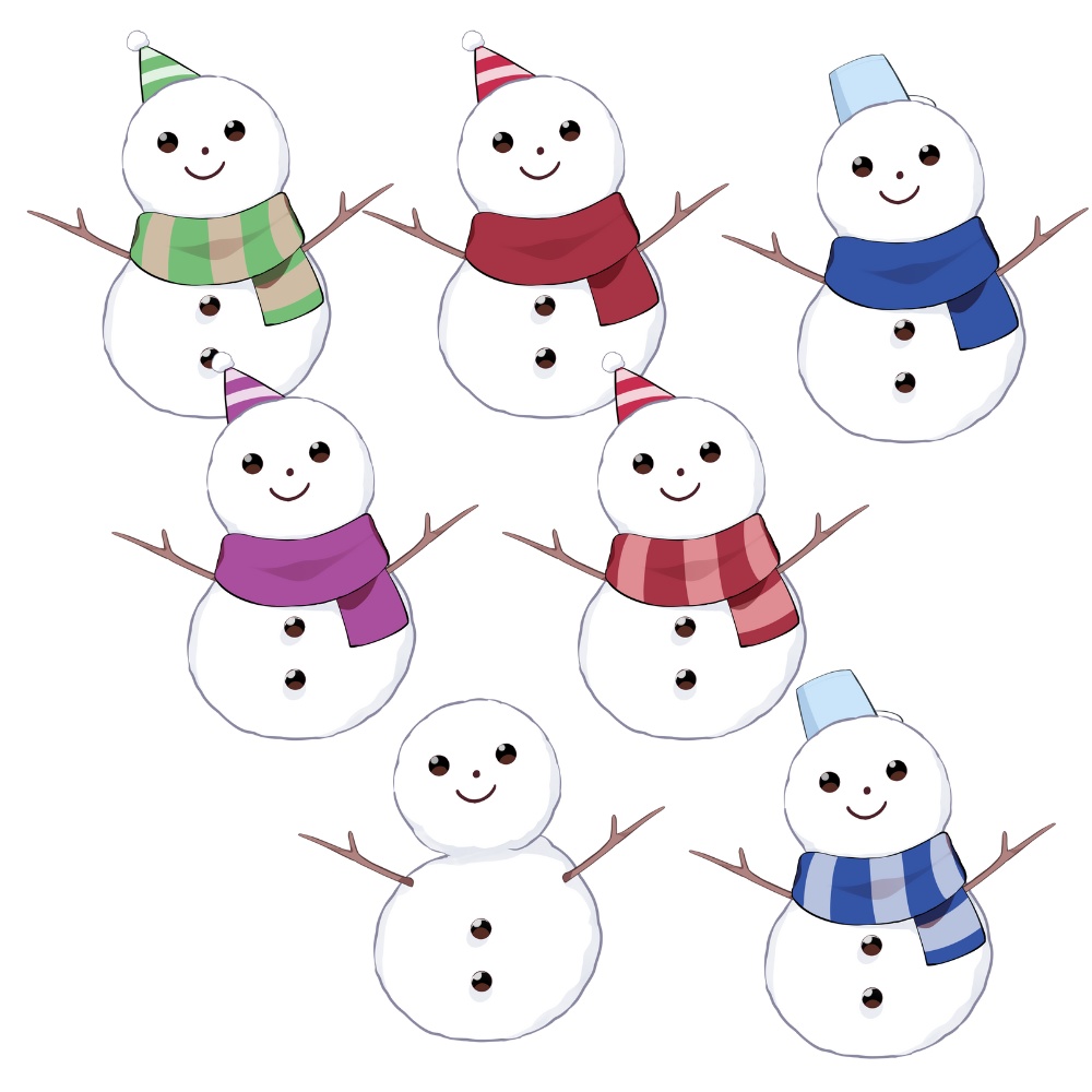VTuber素材_大きな雪だるまを持つ衣装_高画質+商用利用権