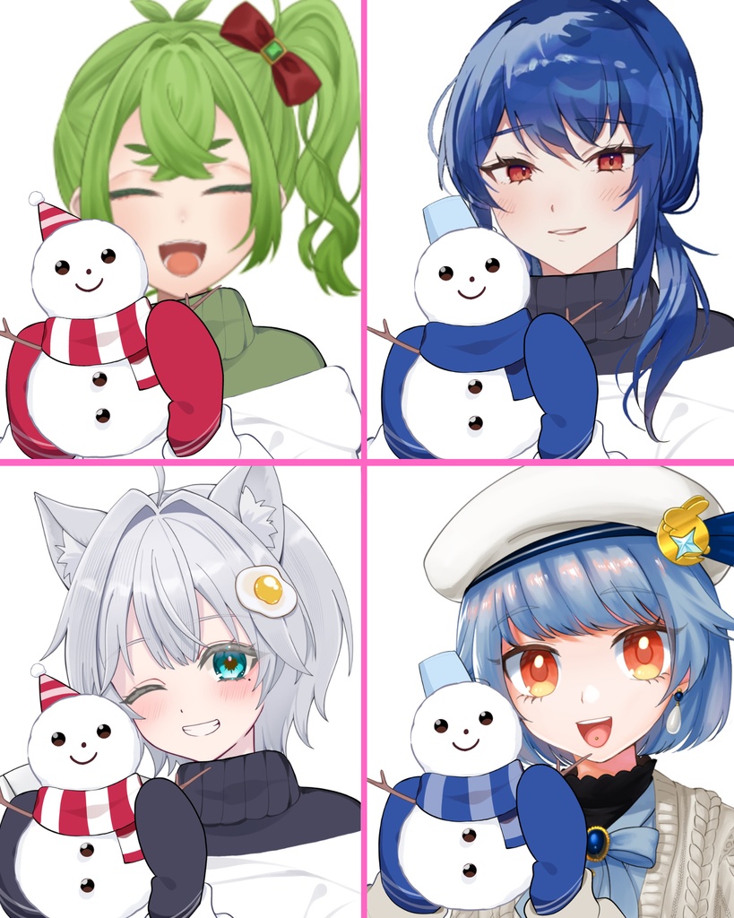 VTuber素材_大きな雪だるまを持つ衣装_高画質+商用利用権