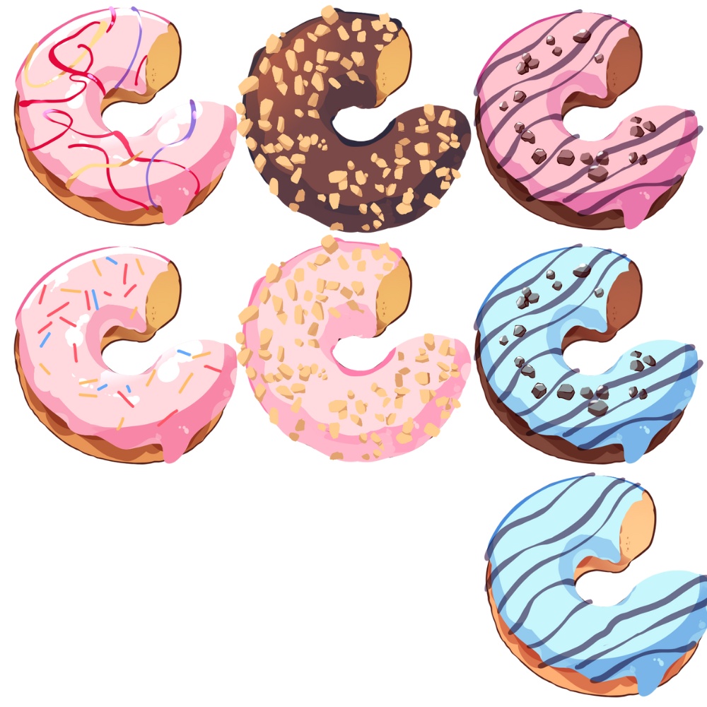 VTuber素材_③バレンタイン素材_ドーナツを食べる_高画質+商用利用権