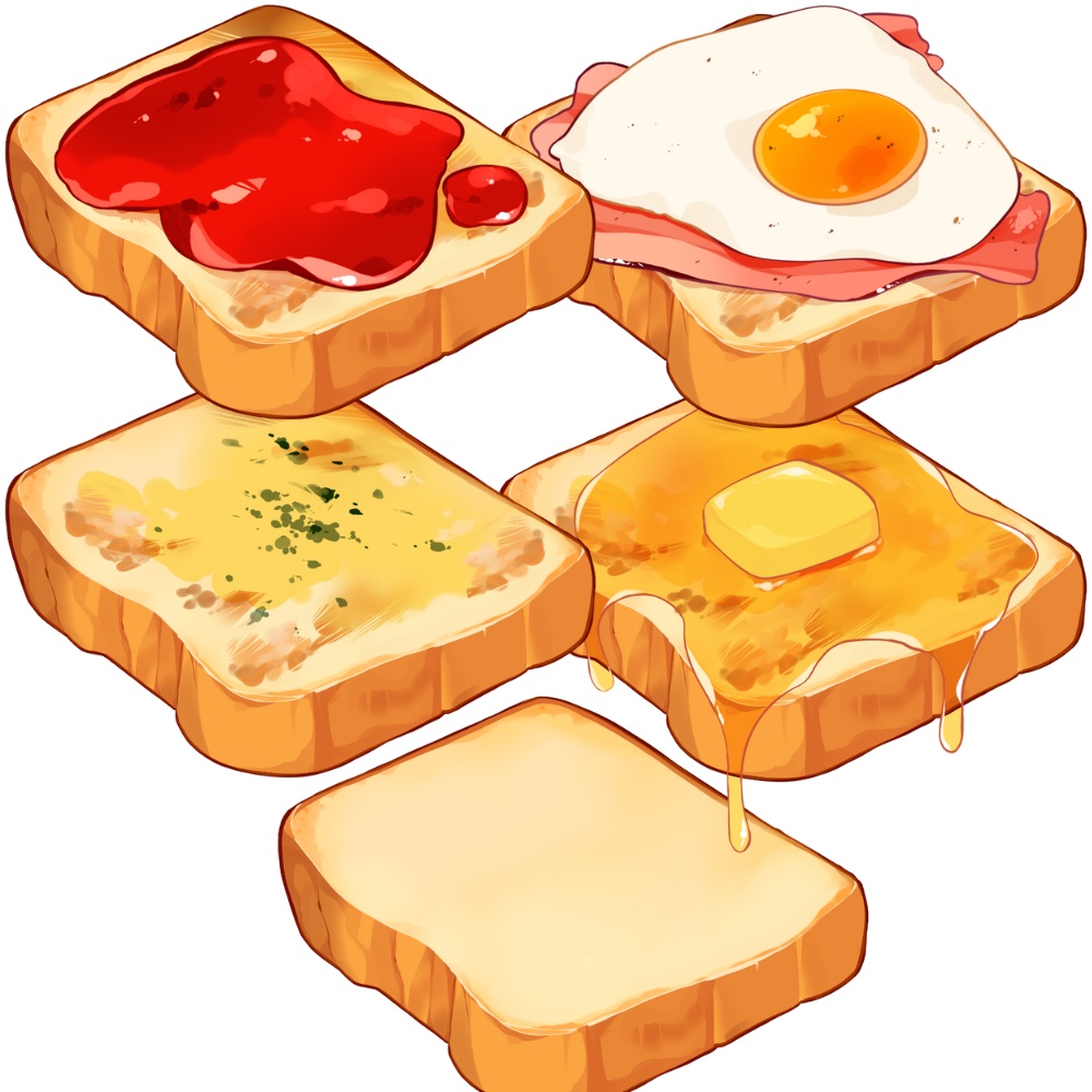 VTuber素材_トーストを食べる素材_高画質+商用利用権