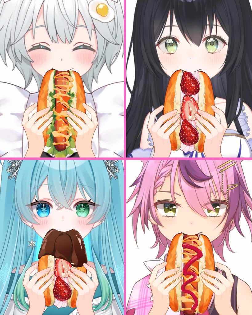 VTuber素材_具だくさん入りコッペパン素材_高画質+商用利用権