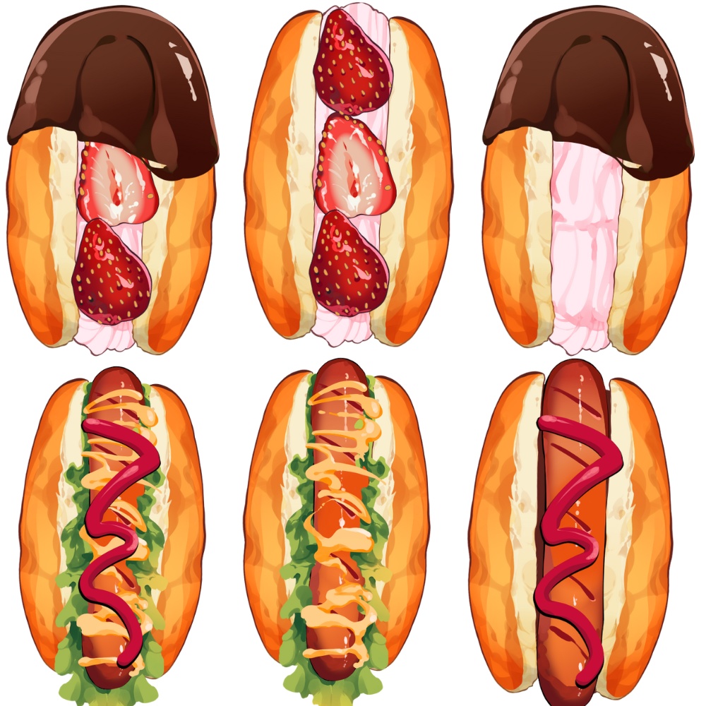 VTuber素材_具だくさん入りコッペパン素材_高画質+商用利用権