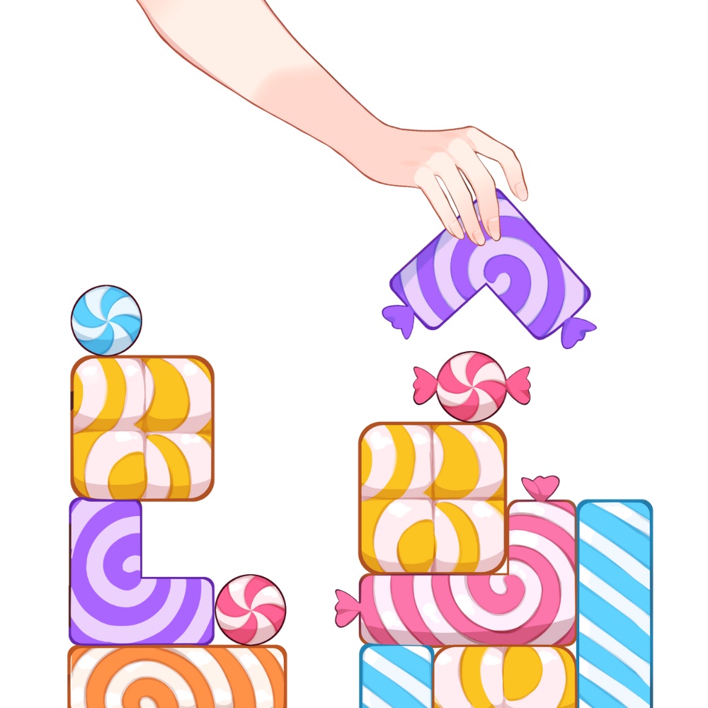 VTuber素材_お菓子テトリス素材_高画質+商用利用権