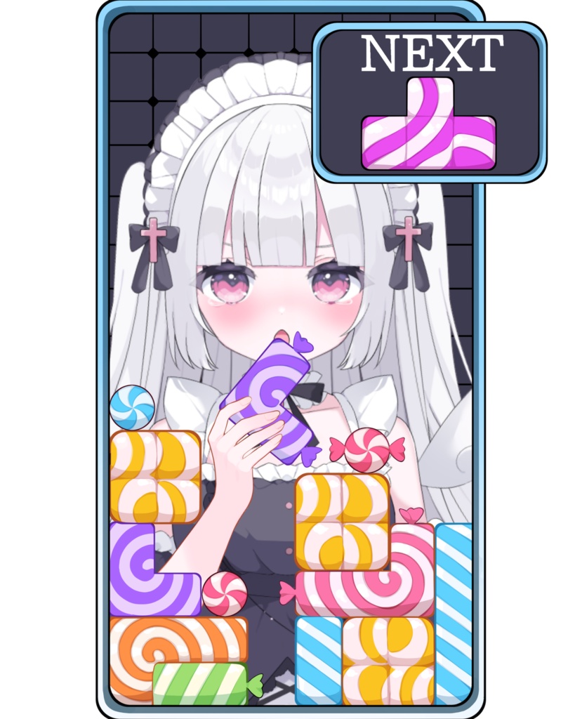 VTuber素材_お菓子テトリス素材_高画質+商用利用権