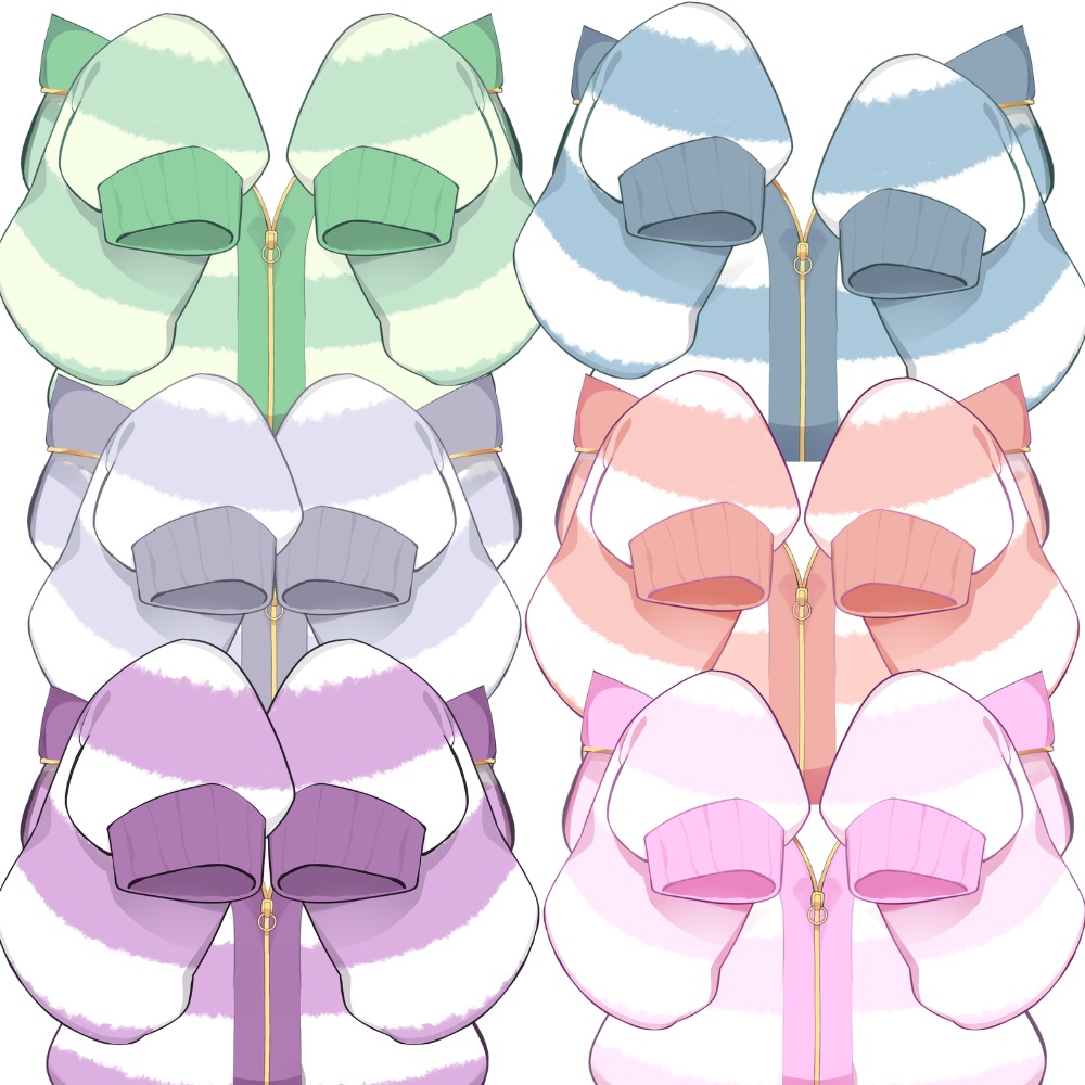 VTuber素材_もえ袖ジェラピケ風パジャマ素材_高画質+商用利用権