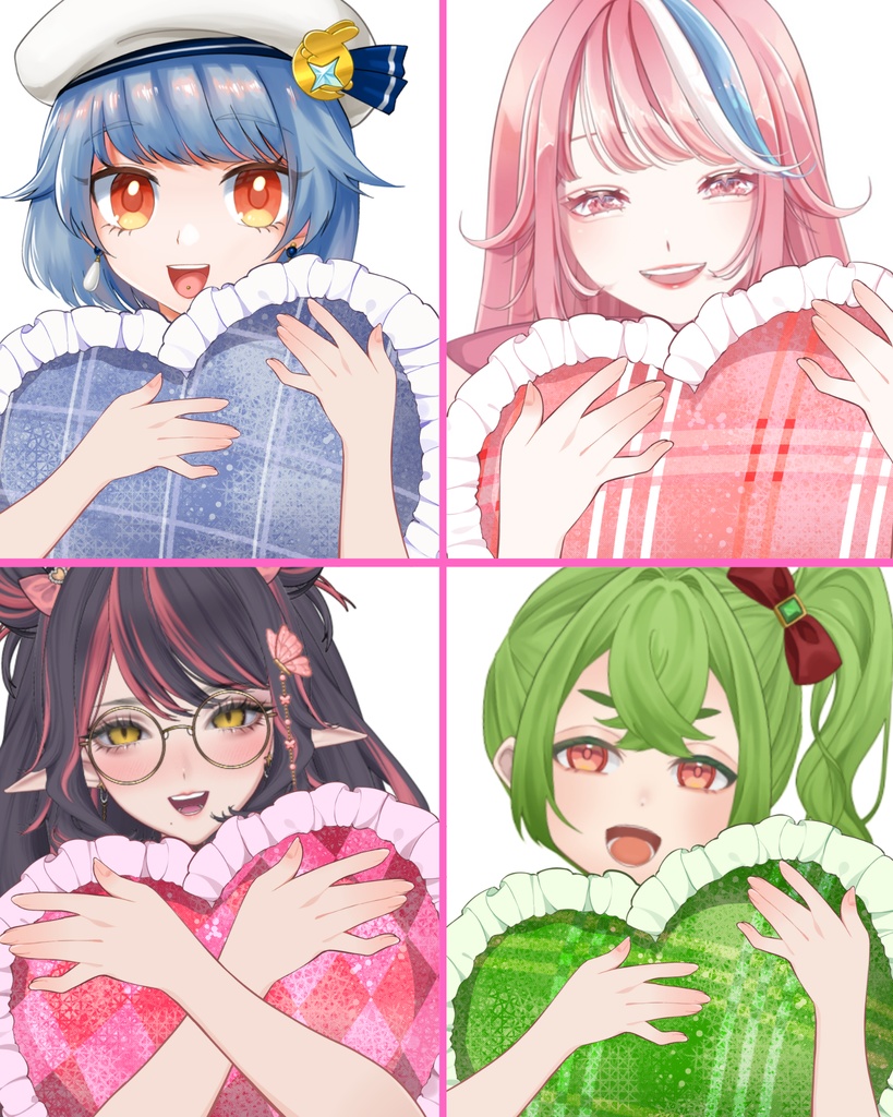 VTuber素材_ハート型クッション素材_高画質+商用利用権