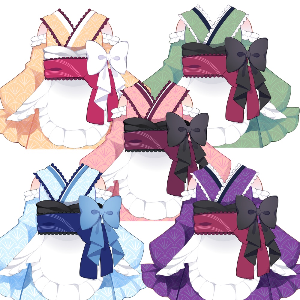 VTuber素材_大正ロマン和服衣装素材_高画質+商用利用権