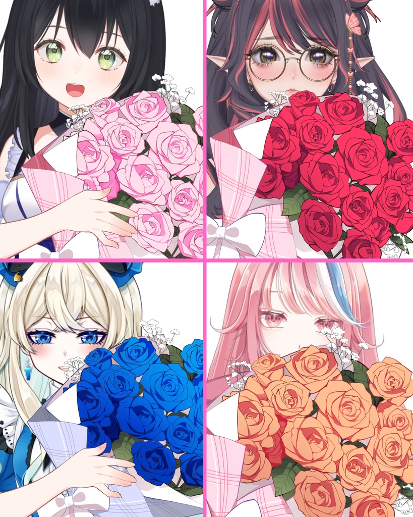 VTuber素材_バラの花束素材_高画質+商用利用権