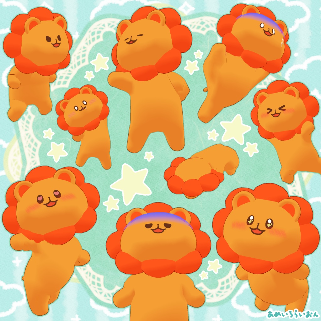 【無料】らいおんさんV2【オリジナル3Dモデル】