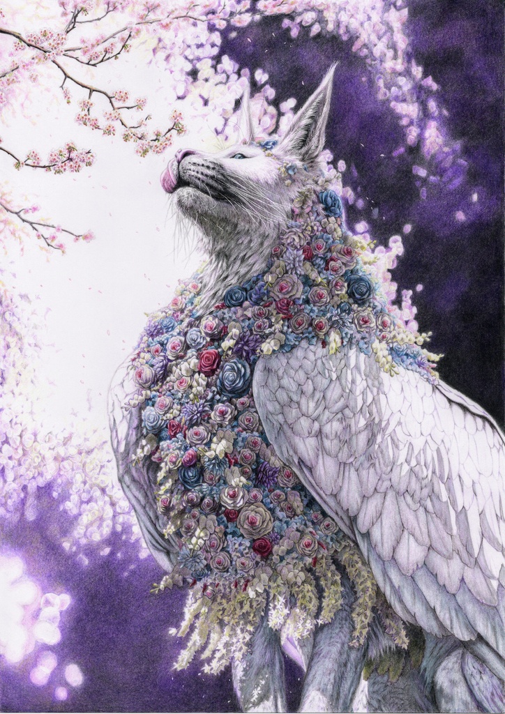 色鉛筆原画「春、匂ふ」