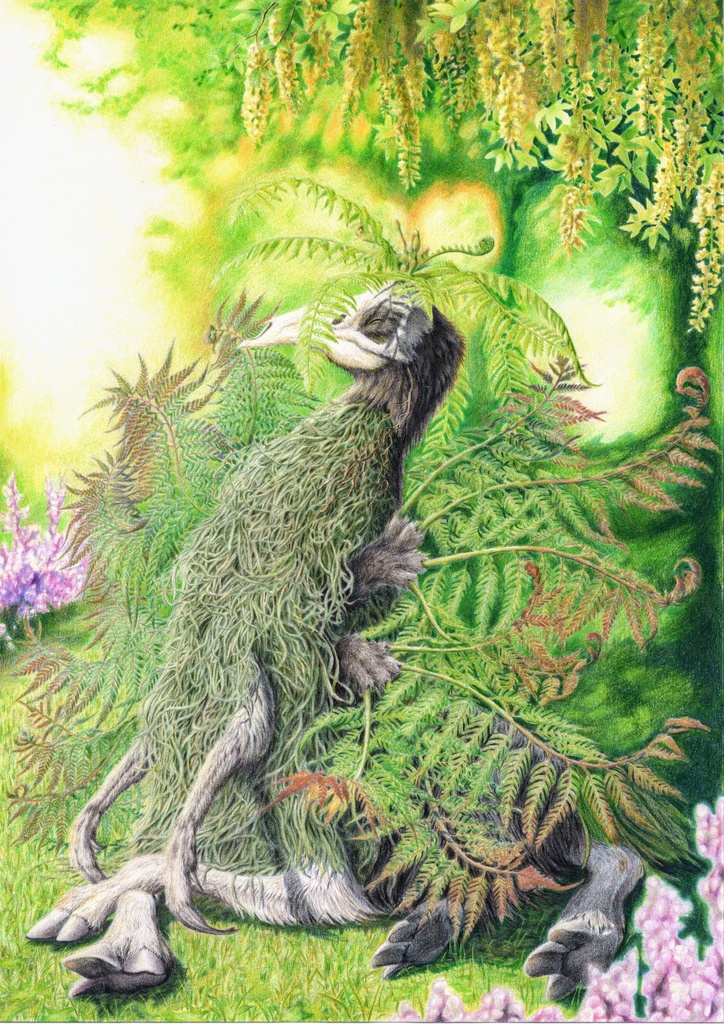 色鉛筆原画「春陽を喰む」