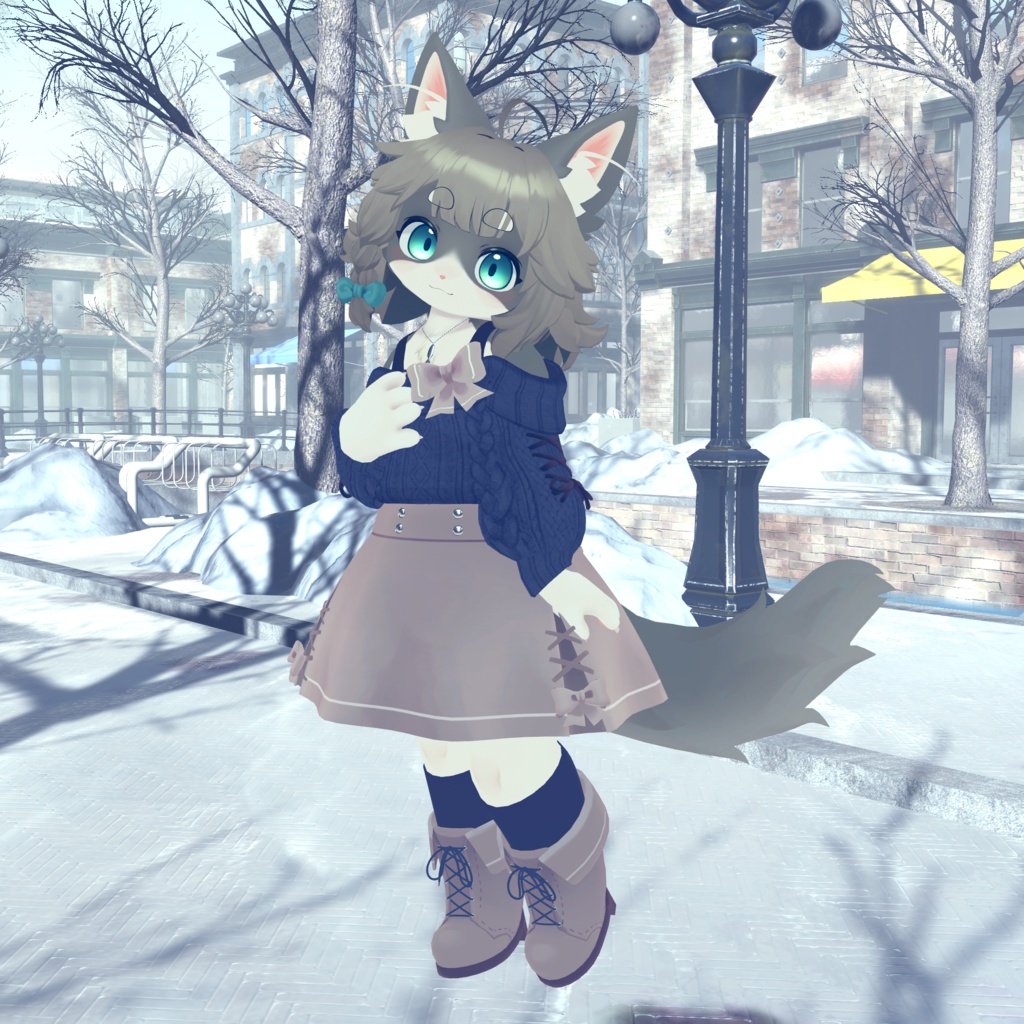 【リナ・灰島・リーベ・Pato・まめふれんず対応】ときめきオフショルダー【3D衣装】