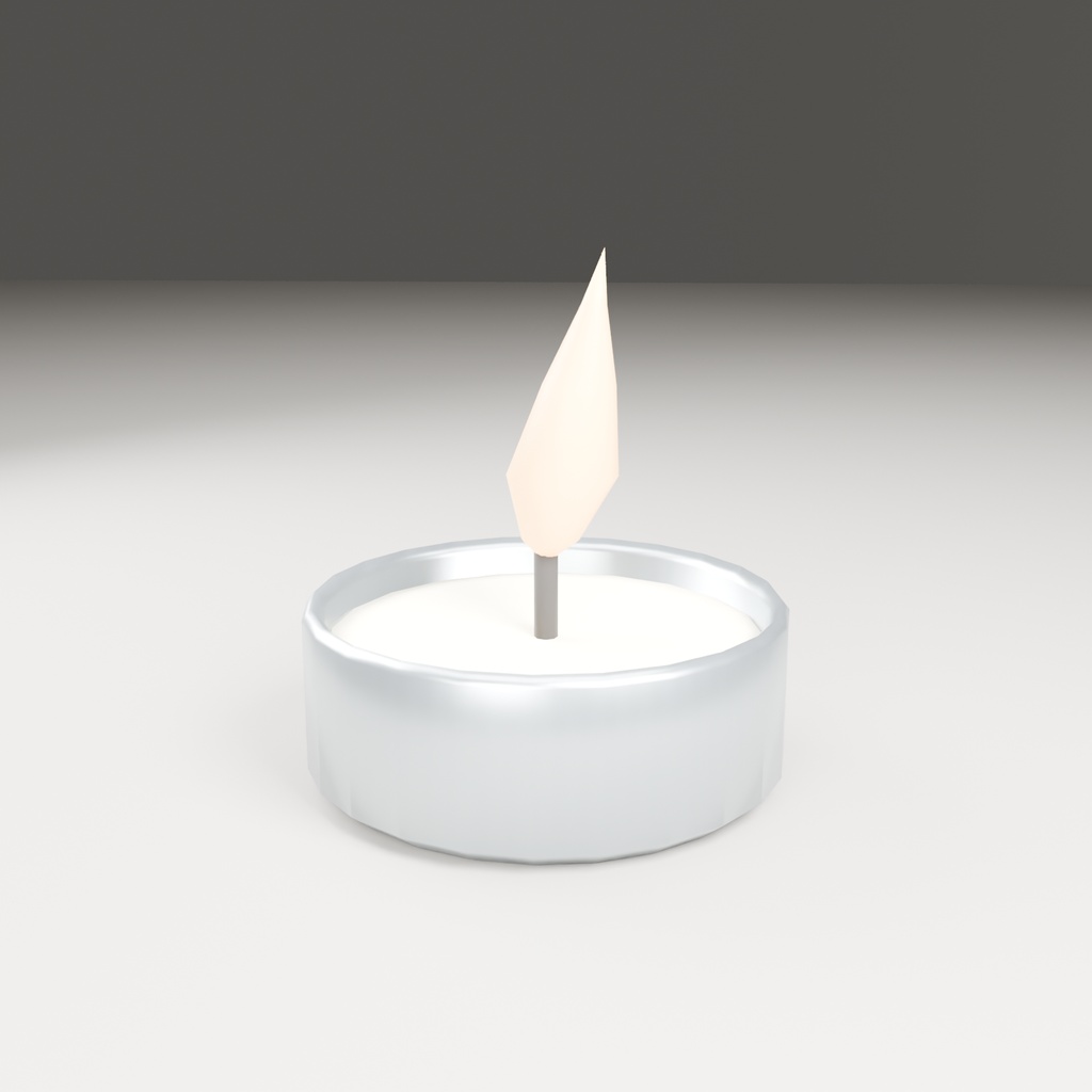 【無料】ティーライト【ローポリ3Dモデル】
