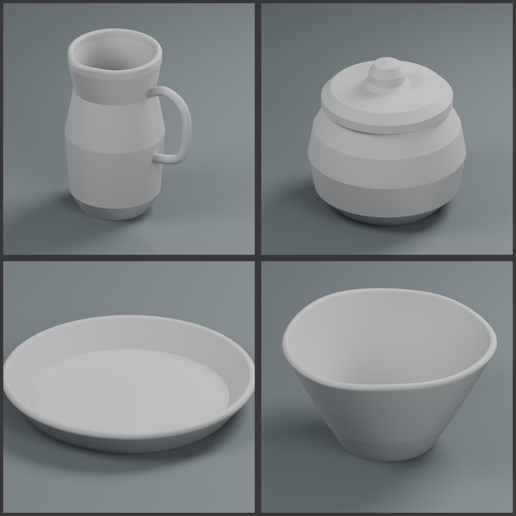 3Dプリント用STL 印刷用オブジェ17種セット【個人利用限定】