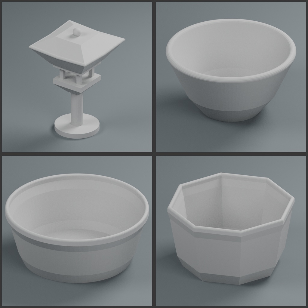 3Dプリント用STL 印刷用オブジェ17種セット【個人利用限定】