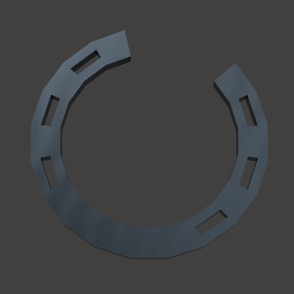 【無料】蹄鉄【ローポリ3Dモデル】