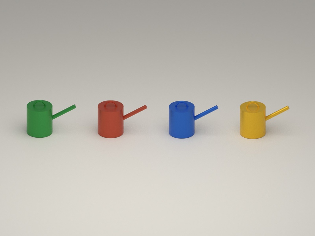 【無料】ジョウロ【ローポリ3Dモデル】